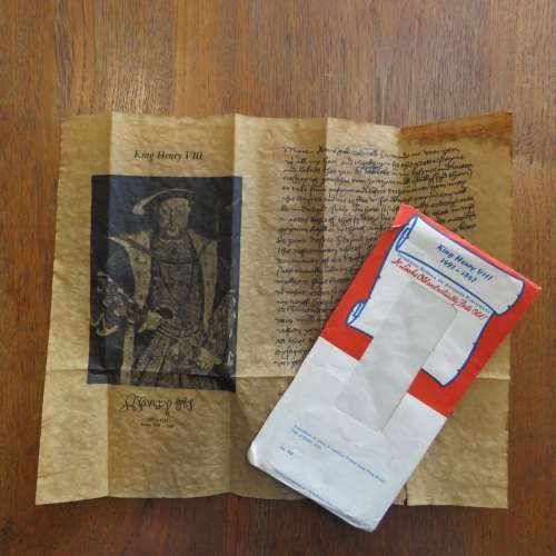 Translation of letter to Cardinal Wolsey from King Henry VIII 1518 - No.303 Authentic replica