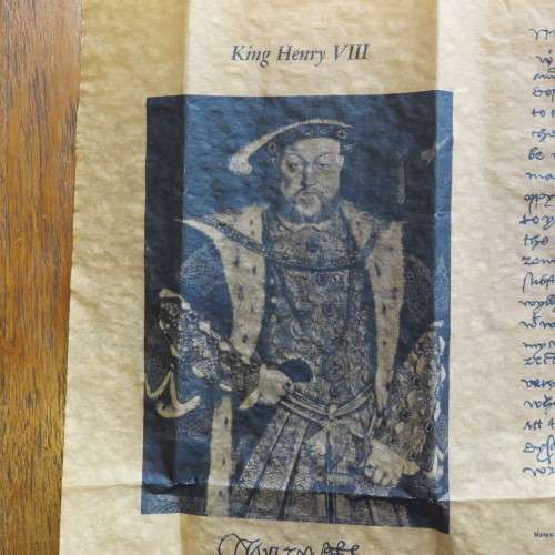 Translation of letter to Cardinal Wolsey from King Henry VIII 1518 - No.303 Authentic replica