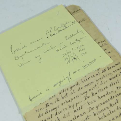 Rare lot of letters by the Coetzee family between the husband in Diyatalawa camp in Ceylon and wife