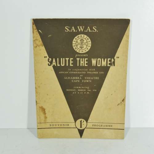 WW2 1941 SAWAS `Salute the Women` original program