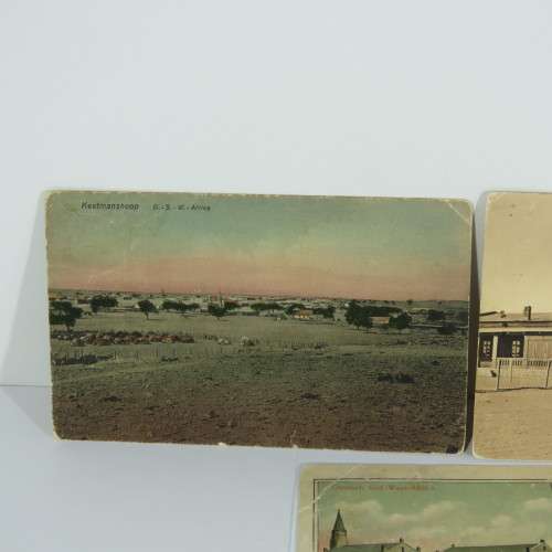 3 Antique DSWA postcards with scenes from Keetmanshoop, South West Africa