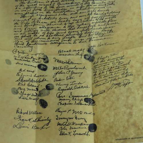 Indian Oath of Allegiance 1913 - No.206 Authentic replica on Antiqued Parchment - 35 x 24,5 cm