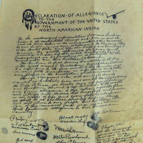 Indian Oath of Allegiance 1913 - No.206 Authentic replica on Antiqued Parchment - 35 x 24,5 cm