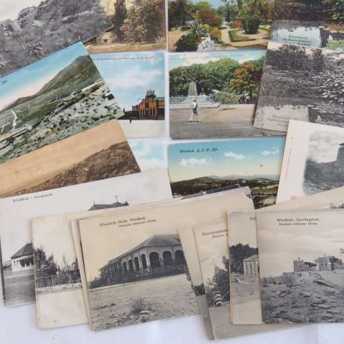 27 Antique DSWA postcards all with scenes from Windhoek, South West Africa