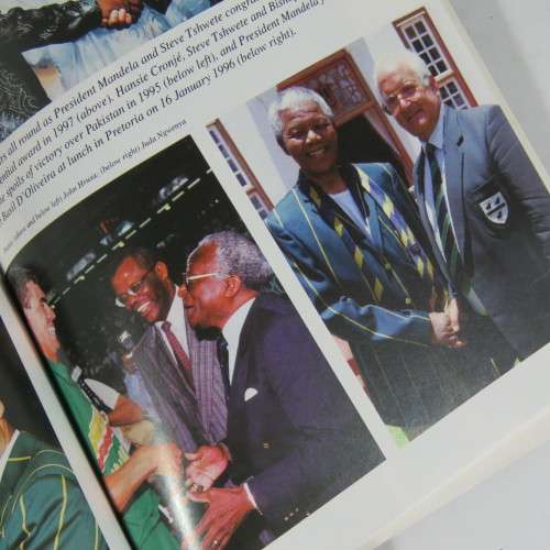 Book `Hansie and the Boys` presented by Author to SA Cricket coach Bob Woolmer
