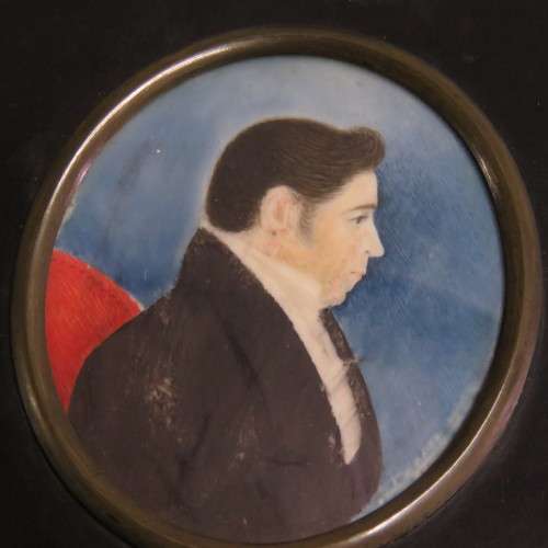 1824 Pair of small paintings by Francis Robinson - Signed by artist