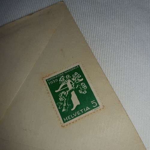 Postal cover from Locarno, Barcelona dated 10 April 1940 with 6 Barcelona stamps