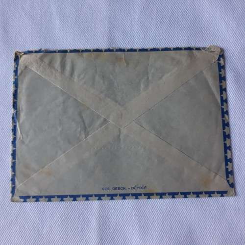 Airmail cover from Zurich to Cape Town, South Africa with 2 Swiss stamps - Dated 22 October 1920