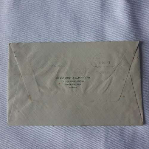 Postal cover from Gothenburg, Sweden to South Africa with 25 ore stamp - Dated 17 January 1919