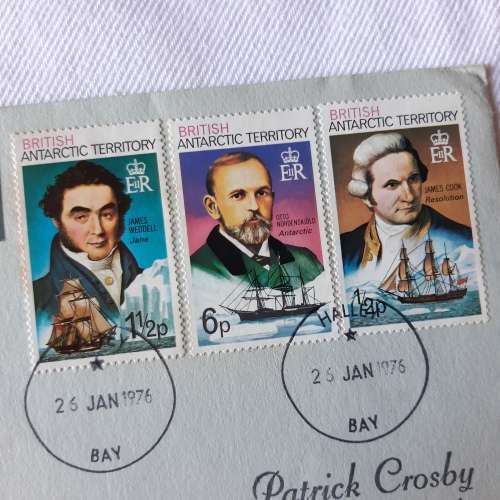 Airmail cover from Halley Bay to Pietermaritzburg, South Africa - With 3 British stamps
