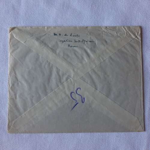 Airmail cover from Medenine, Tunisia to Cape Town, South Africa with 4 Tunisian stamps