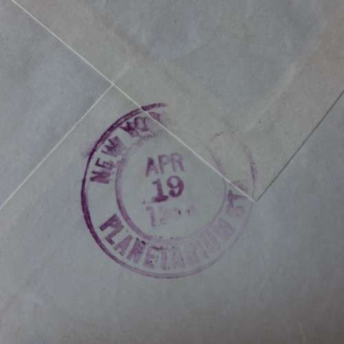Airmail cover from Lome to New York, USA with 2x25f and 200f stamps - Dated 12 April 1958