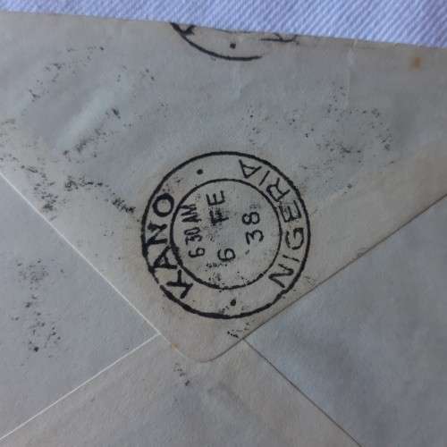 Airmail cover from Kafanchan, Nigeria to Edinburgh, Scotland via Kano with  1 1/2 block stamps