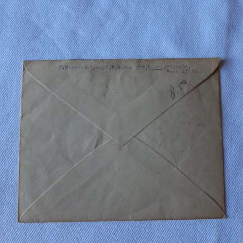 Airmail cover from Lagos, Nigeria to Zurich, Switzerland with 3x 1/2d, 4x1 1/2d stamps - 29-09-1939