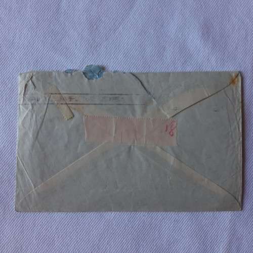 Airmail cover from Hastings, New Zealand to Cape Town, South Africa with 3 New Zealand stamps - 1950