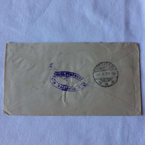 Airmail cover from Makasser to London, England with 5cent and 2x30 Indonesian stamps - 2 April 1933