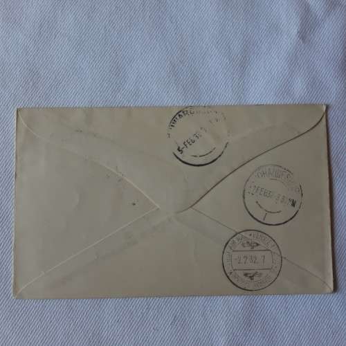 Airmail cover from Pietersburg to Otjiwarongo, SWA - 30 January 1932 - With 4d Suid-Afrika stamp