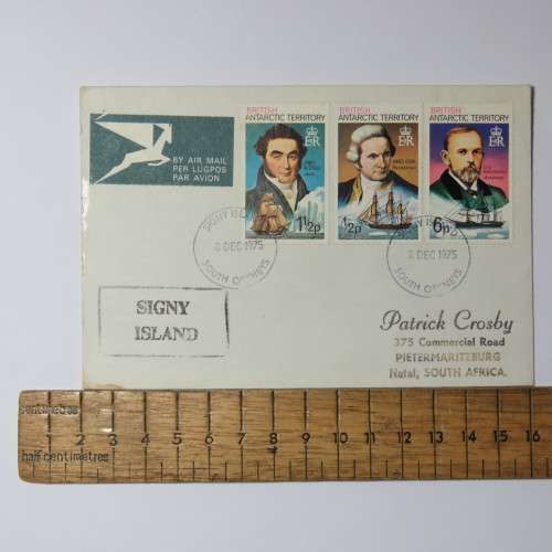 Airmail cover from Signy Islands South Orkneys to Pietermaritzburg, South Africa