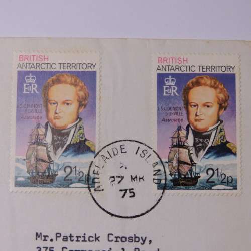 Postal cover from Adelaide Island to Pietermaritzburg, South Africa