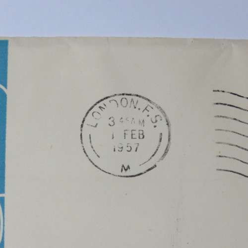 Airmail cover from London to Johannesburg, South Africa on 1 February 1957