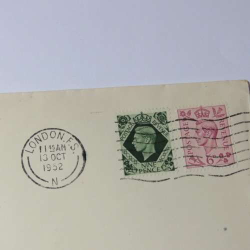 Airmail cover from London to Singapore, Malaya on 13 October 1952