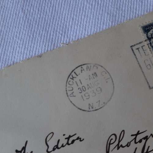 Postal cover from Auckland, New Zealand to Boston, USA with 2 1/2d New Zealand stamps