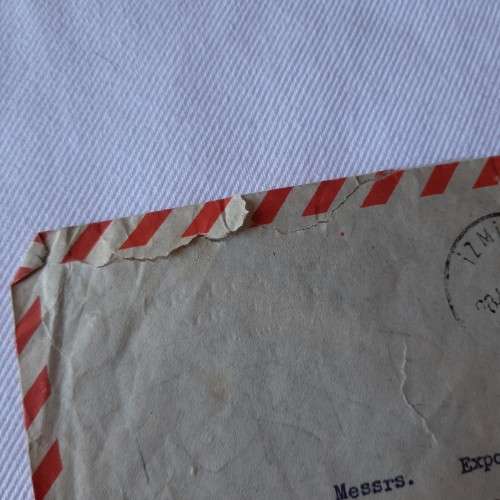 Airmail cover from Izmir,Turkey to Tanganyka,East Africa with 3 Turkey stamps 1x10 kurus, 2x30 kurus