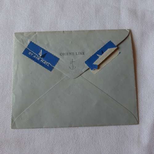 Paquebot postal cover from Alexandria to London, England with 3pence stamp - Via airmail