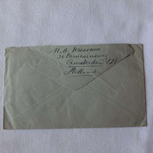 Postal cover from Netherlands to Beaufort West, South Africa with 20 cent Nederland stamp