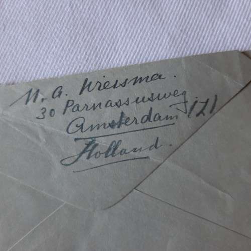 Postal cover from Netherlands to Beaufort West, South Africa with 20 cent Nederland stamp
