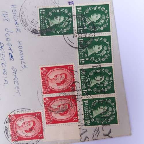 Airmail First day issue Christmas cover from United Kingdom to Transvaal, South Africa
