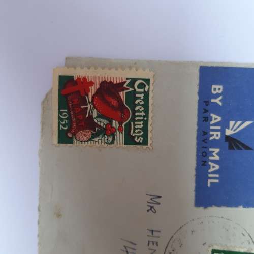 Airmail First day issue Christmas cover from United Kingdom to Transvaal, South Africa