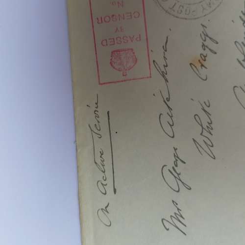 An active service cover posted from Army Post Office no.17 to England - Passed by censor 3458