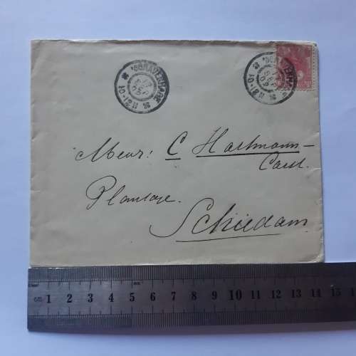 Postal cover from Gravenhage, Nehterlands toSchiedam, Netherlands - 17 Septermber 1902 -