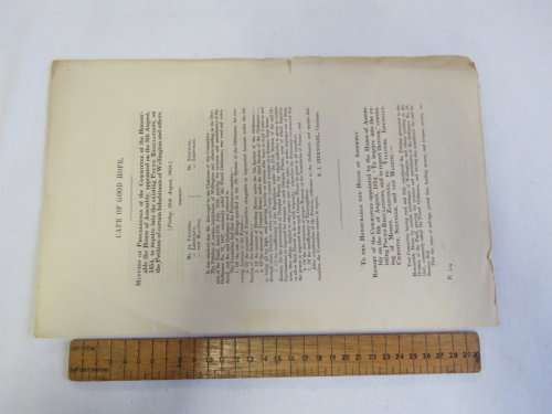1854 Cape of Good Hope minutes and report on pound regulations in Wellington district