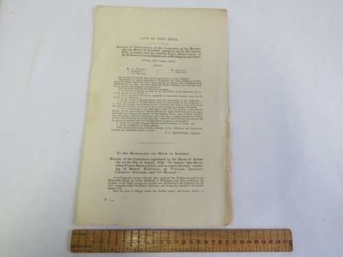 1854 Cape of Good Hope minutes and report on pound regulations in Wellington district
