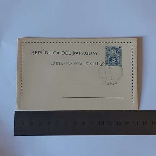Paraguay pre-printed letter envelope cancelled 18 June 1892 - San Bernardino, Paraguay
