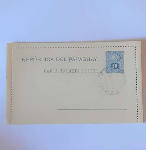 Paraguay pre-printed letter envelope cancelled 18 June 1892 - San Bernardino, Paraguay