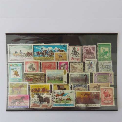 Lot of 27 stamps with horses - Unchecked