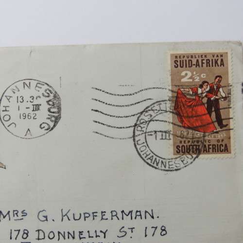 SACC No 220 on handpainted envelope
