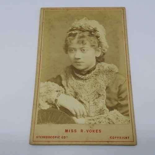 Antique photo of Rosina Vokes - British burlesque actress and dancer cicra 1870`s