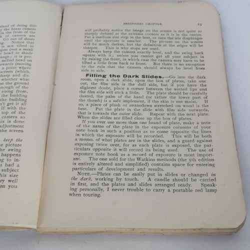 Photography - The Watkins Manual of exposure and development by Alfred Watkins - 1903 edition