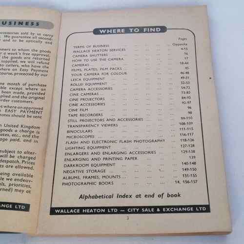 The Photographic Blue Book 1956/7 edition - Wallace Heaton Ltd