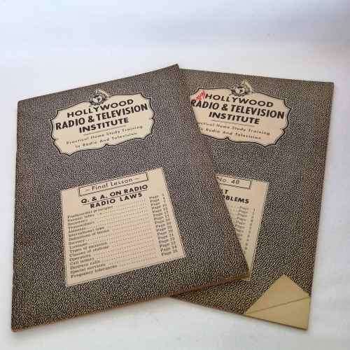 Lot of 10 Hollywood Radio and Television Institute Home Study lesson books