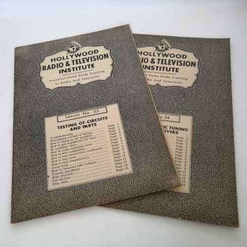 Lot of 10 Hollywood Radio and Television Institute Home Study lesson books
