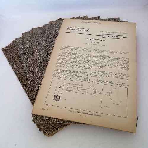 Lot of 19 Hollywood Radio and Television Institute Home Study lesson books - No.68-86