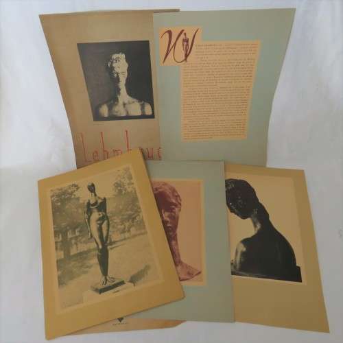 Lot of 10 Wilhelm Lehmbruck`s artwork prints - Each paper 37 x 27 cm