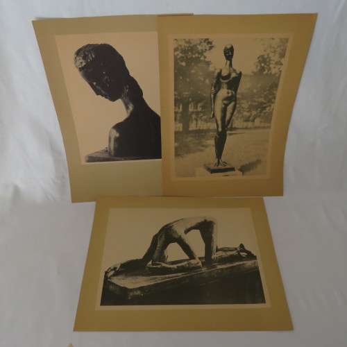 Lot of 10 Wilhelm Lehmbruck`s artwork prints - Each paper 37 x 27 cm