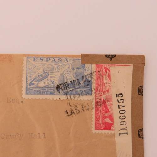 Censored cover posted Las Palmas, Canary Islands to Norfolk, England with 3 Spanish stamps