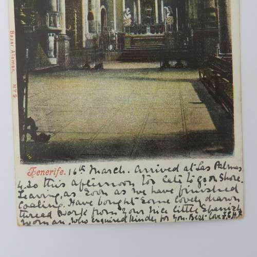 Postcard Paquebot Plymouth to London, England with 2 Spanish stamps